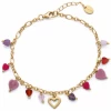 13246P100-47 Pulsera Plata Baño Oro Viceroy Jewels Corazones Plata Y Piedra Natural