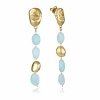 14163E01016 Pendientes Acero IP Oro Viceroy Fashion. Piedras Naturales Con Entrepiezas IP Oro.