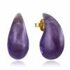 14198E01019 Pendientes Acero Ip Dorado Viceroy Fashion Gota Piedra Morada
