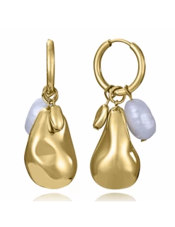 14284E01012 Pendientes Acero Ip Dorado Viceroy Fashion Perla