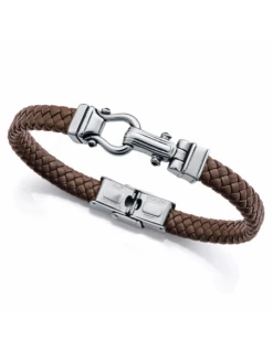 14300P01011 Pulsera Hombre Acero Viceroy Fashion Piel Marron
