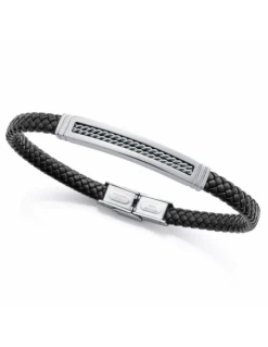 15179P01010 Pulsera Hombre Acero Viceroy Fashion Piel Negra