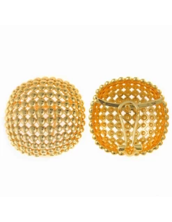 151AM008 Pendientes Metal Dorado Salvatore Circulo Bolitas