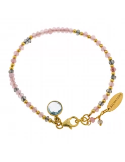 163P0068 * Pulsera Mujer Plata Chapada Oro Salvatore Color