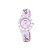 18270/3 * Reloj Niña Lotus Flores Acero Correa Lila Esfera Lila