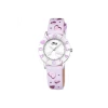 18271/3 * Reloj Niña Lotus Corazones Acero Correa Lila Esfera Blanca