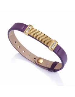 21000P01017 * Pulser Viceroy Fashion Acero IP Oro Cristales Piel Morado