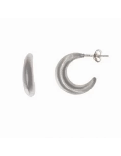 254A0011 * Pendiente Aro Plata Salvatore Baño Rodio Aro Satinado