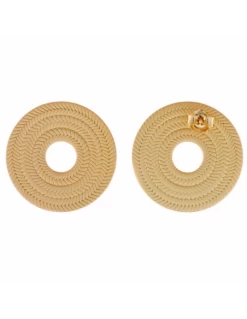 268A0109 Pendientes Plata Bañada Oro. Salvatore. Círculo De Yute.