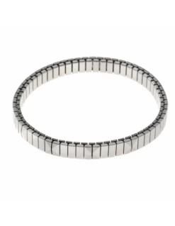 271PA002 - Pulsera De Acero Extensible Lisa Con Pirámides.