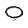 30000P100-95 * Pulsera Oro Viceroy Jewels Estrella Ágata Negra Elástica