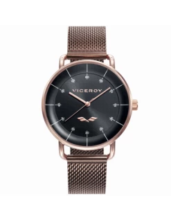 42362-56 * Pack Reloj Viceroy Señora.Acero IP Rosa IP Marrón Brazalete.