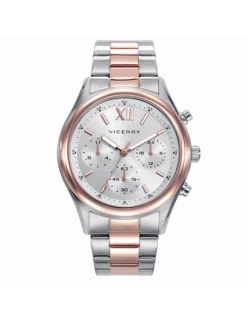 461106-03 * Reloj Mujer Acero Bicolor Rose Viceroy Multifunción