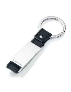 6413L09010 Llavero Hombre Acero Viceroy Fahion Piel Negra Chapa