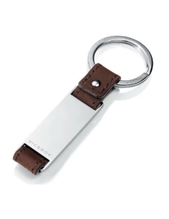 6413L09011 Llavero Hombre Acero Viceroy Fahion Piel Negra Chapa