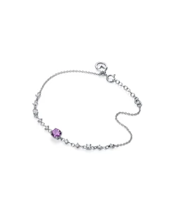7035P000-37 * Pulsera Viceroy Jewels Circonitas Morada Y Blancas