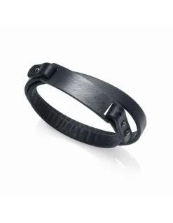 75100P01010 * Pulsera Hombre Acero Viceroy Fashion Piel Negra Doble