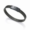 75109P01010 * Pulsera Hombre Acero Ip Negro Viceroy Fashion Piel Negra