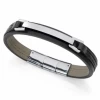 75378P01010 Pulsera Hombre Acero Viceroy Fashion Piel Negra Y Chapa