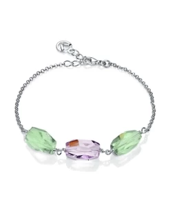 9008P000-49 * Pulsera Viceroy.Plata De Ley. Amatista Verde Y Lila.