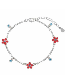 9123324 Pulsera Niña Plata Rodiada Lucia Martin Flores Esmaltadas