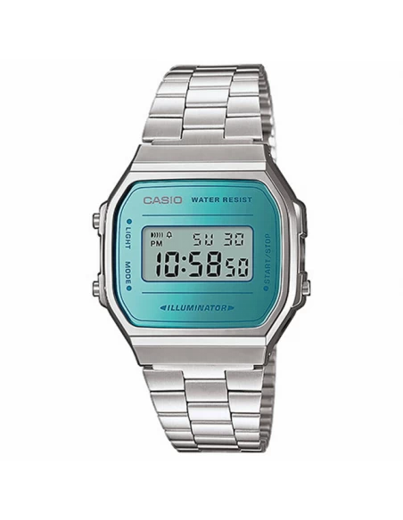 A168WEM-2EF Reloj Unisex Acero Casio Digital Espejo Azul 3 A168WEM-2EF Reloj Unisex Acero Casio Digital Espejo Azul