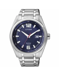 AW1240-57M Reloj Hombre Acero Citizen Eco-Drive Super Titanium Esfera Negra