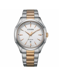 AW1756-89A Reloj Hombre Acero Bicolor Citizen Eco-Drive Esfera Blanca