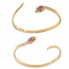 Brazalete Plata Chapada Dorado Salvatore Serpiente -Tienda De Joyería De Moda brazalete plata chapada dorado salvatore serpiente