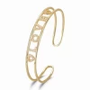 Brazalete Plata Rodiada Promojoya Doble Hilo Con LOVE Circonitas