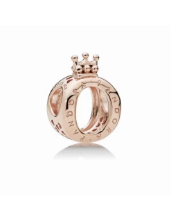 Charm Plata Rose Pandora Corona Logo.