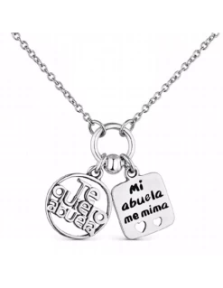 Collar Plata De Ley Abuela. Dos Colgantes.