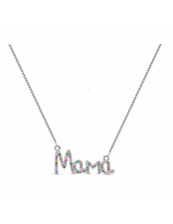 Collar Plata Promojoya Mama Piedras Multicolor