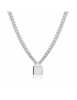 Collar Viceroy Fashion. Cadena Barbada Con Candado De Acero.