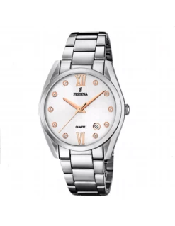 F16790/A * Reloj Mujer Acero Festina Esfera Blanca