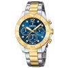 F20604/3 * Reloj Mujer Acero Bicolor Festina Cronografo Esfera Azul