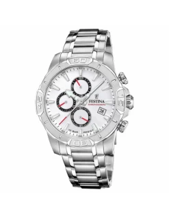 F20704/1 Reloj Hombre Acero Festina Cronógrafo Esfera Blanca