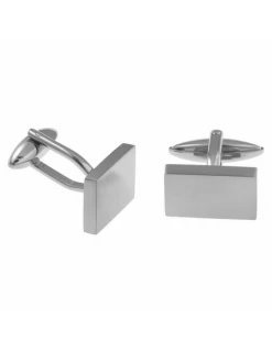 Gemelos Hombre Acero Salvatore Rectangulo Liso