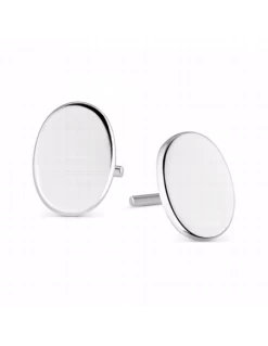 Gemelos Hombre Plata Promojoya Ovalo 20 Mm.