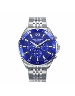 HM1024-37 Reloj Hombre Acero Mark Maddox Cronografo Esfera Azul