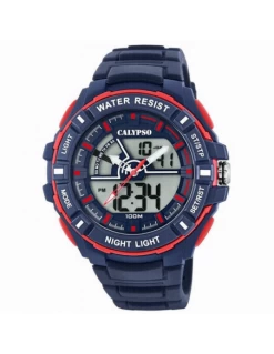K5769/2 * Reloj Hombre Calypso K5769/2 Analógico Y Digital Correa Azul Y Caja Azul/ Roja
