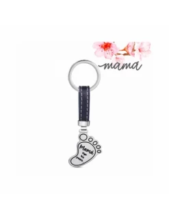 Llavero Acero Promojoya Huella "Mamá Sigo Tus Pasos"