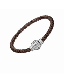 LS2050-2/1 * Pulsera Lotus Style. Caballero. Piel Marrón.