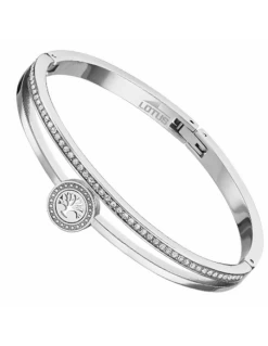 LS2088-2/1 Brazalete Acero Lotus Style Doble Tira Circonita-Arbol Vida