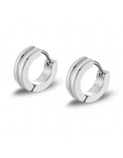 LS2156-4/1 * Pendientes Hombre Acero Lotus Style Aro