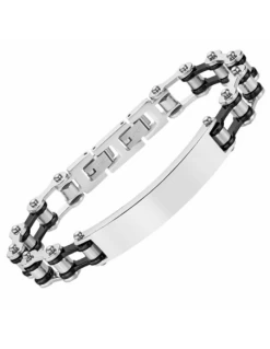 LS2263-2/3 Esclava Hombre Acero Bicolor Negro Lotus Style Eslabón Bici
