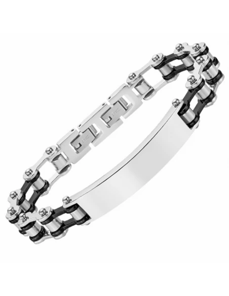 LS2263-2/3 Esclava Hombre Acero Bicolor Negro Lotus Style Eslabón Bici 3 LS2263-2/3 Esclava Hombre Acero Bicolor Negro Lotus Style Eslabón Bici