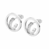 LS2321-4/1 Pendientes Acero Lotus Style Criolla Con Circonitas Con Aro