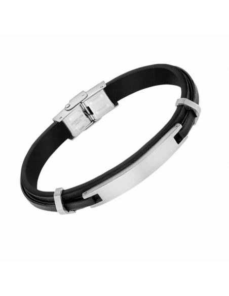 LS2400-2/1 Pulsera Hombre Acero Lotus Style Piel Negra Y Chapa 3 LS2400-2/1 Pulsera Hombre Acero Lotus Style Piel Negra Y Chapa