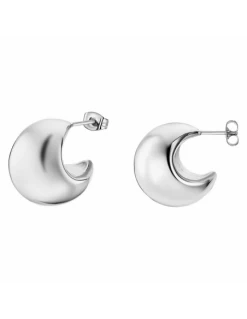 LS2429-4/1 Pendientes Acero Lotus Style 1/2 Aro Volumen